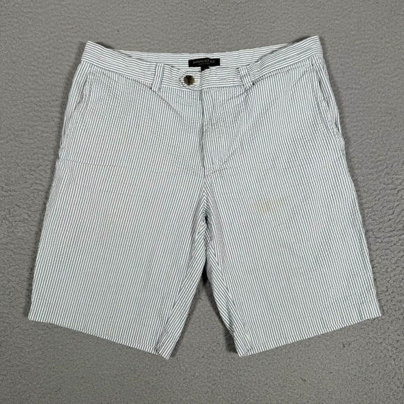Banana Republic Other - Banana Republic Shorts Mens 31 Blue Striped Seersucker 100% Cotton Casual Preppy